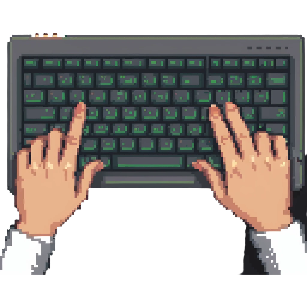 fingers furiously typing on a keyboard emoji