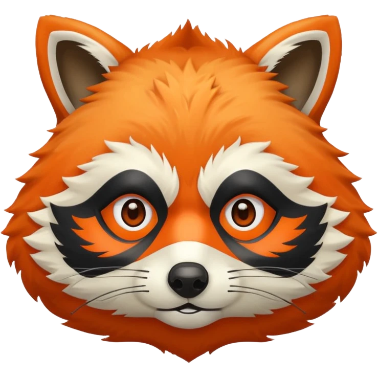 Orange Racoon face emoji