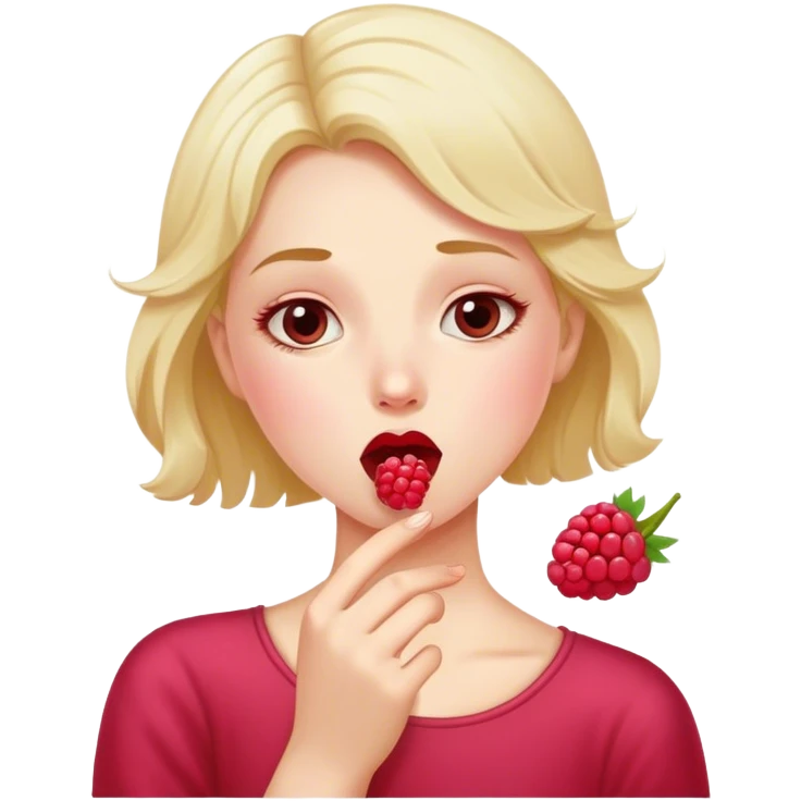 Girl blowing raspberries  emoji