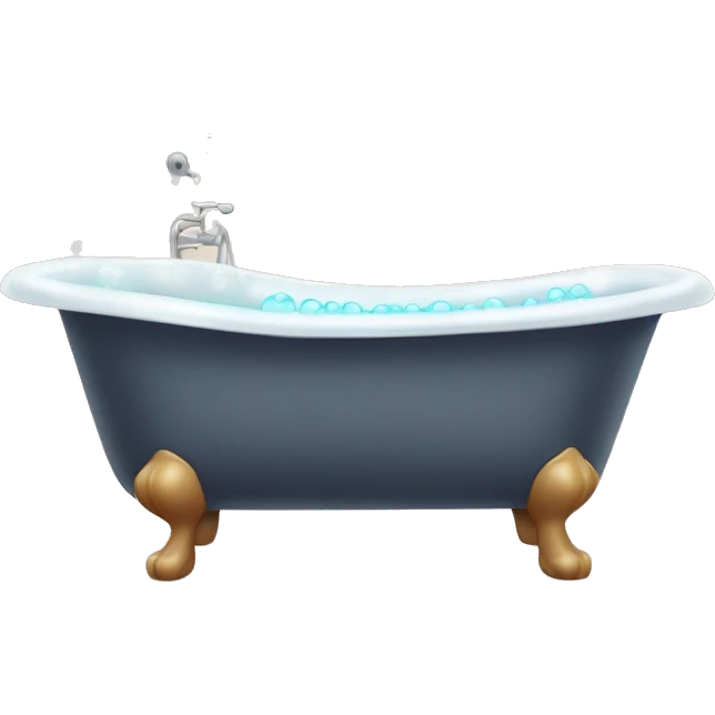 Bubble bath in classic clawfoot tub emoji