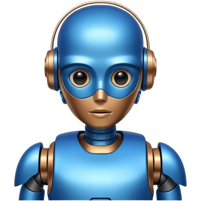 blue AI robot emoji
