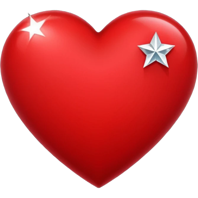 heart with a dark star and diamond emoji