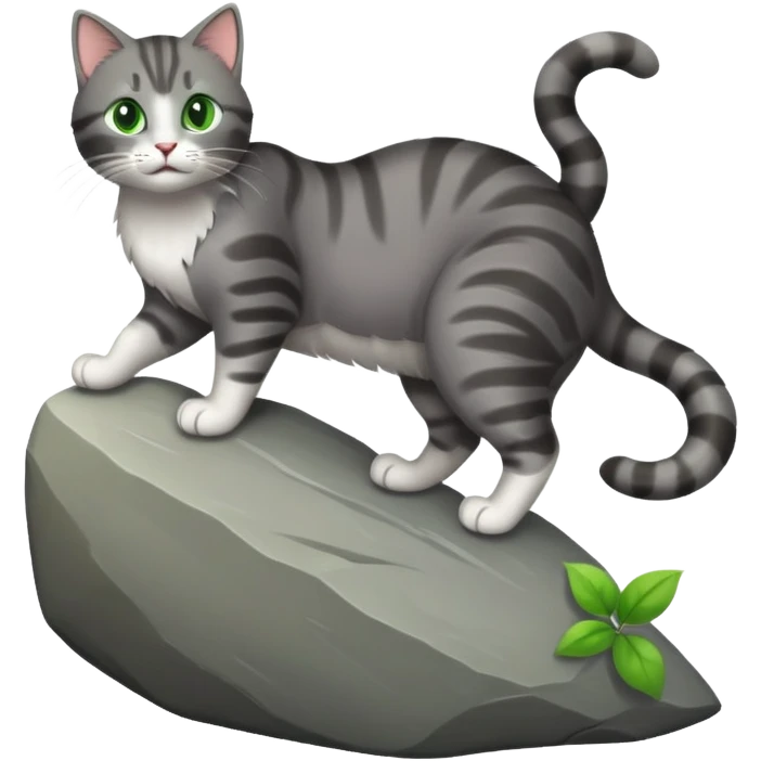 Cat rock climbing emoji