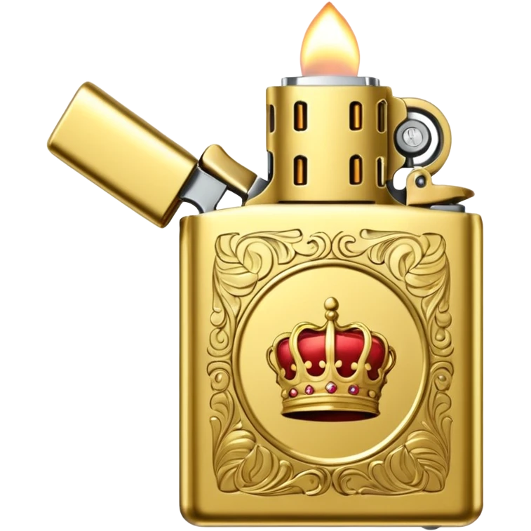 Vintage gold lighter from the Lighter and princess dorama  emoji