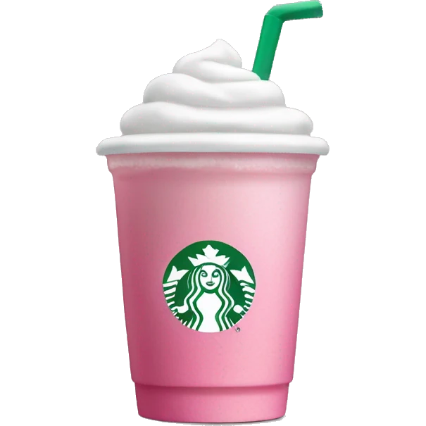 starbucks cup pink drink with cold foam emoji