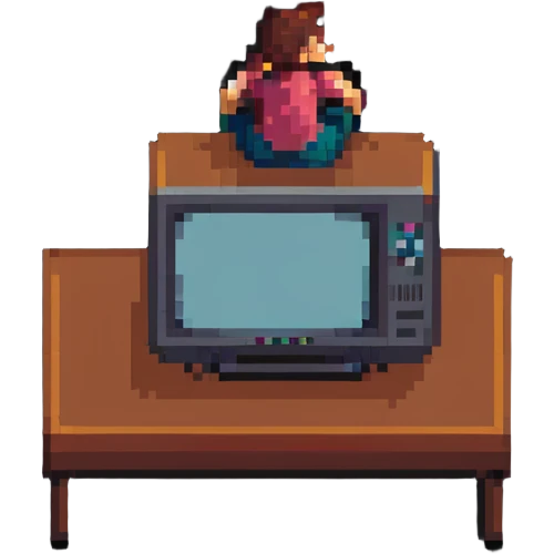 person watching a sci-fi show on TV emoji