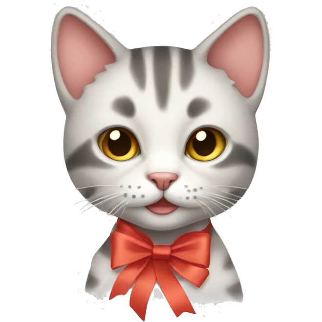 Cat wearing ribbon  emoji
