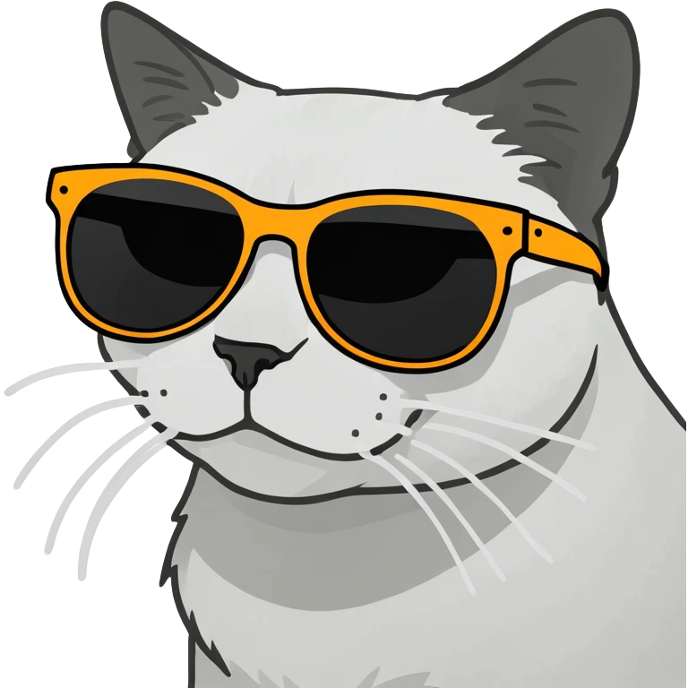 Cat with sunglasses emoji