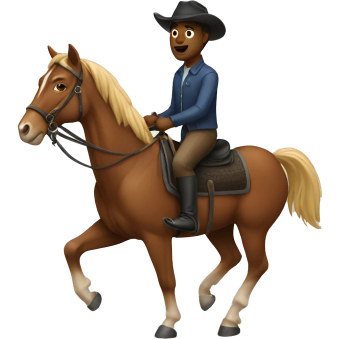 Man riding horse emoji