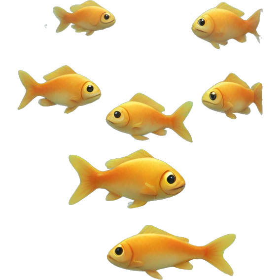 Fish in aquarium eat  emoji