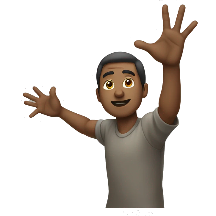 Guy reaching over  emoji