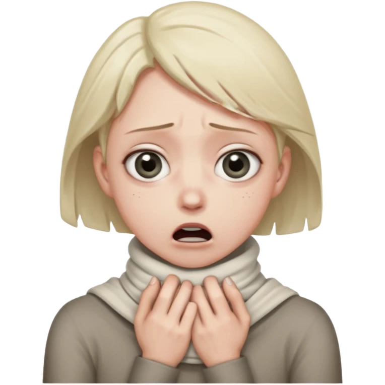 pretending to strangle your own neck emoji