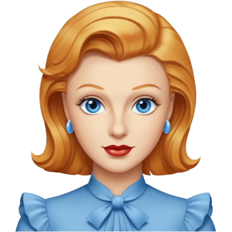 Ginger Rogers with blue eyes emoji