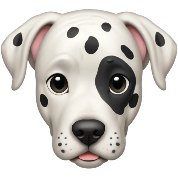 white Great Dane with black spots emoji