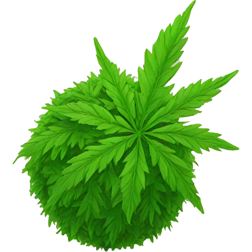 green weed ball emoji
