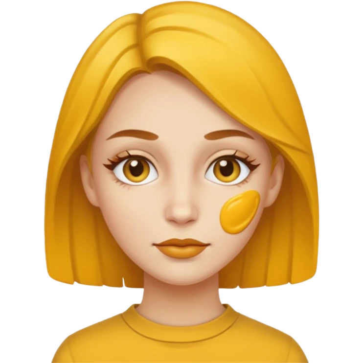 Female with mustard emoji
