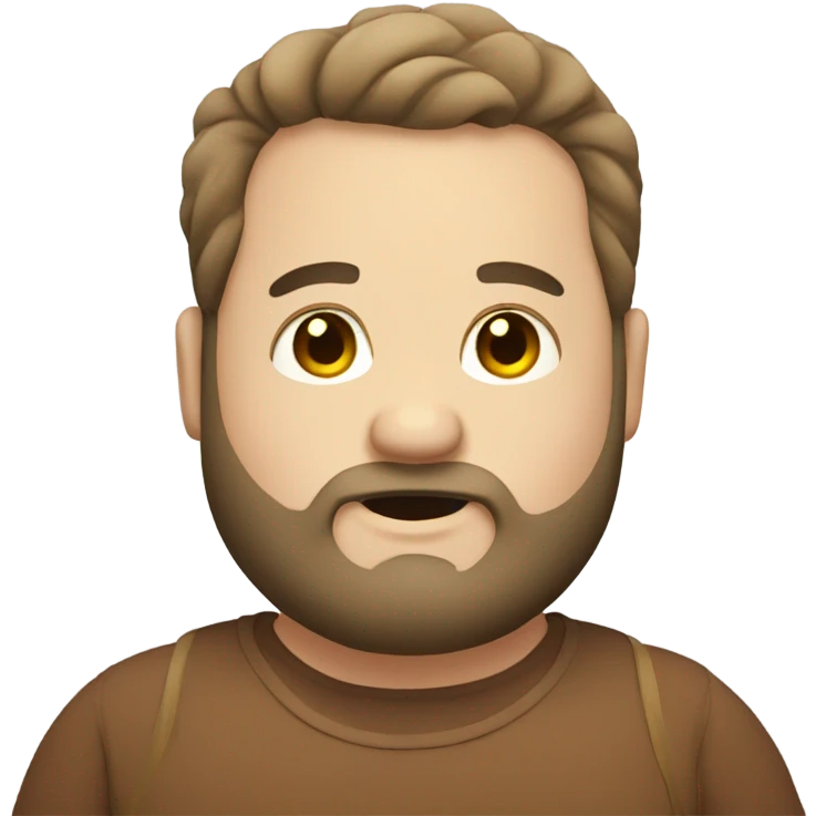 Chubby guy with beard  emoji