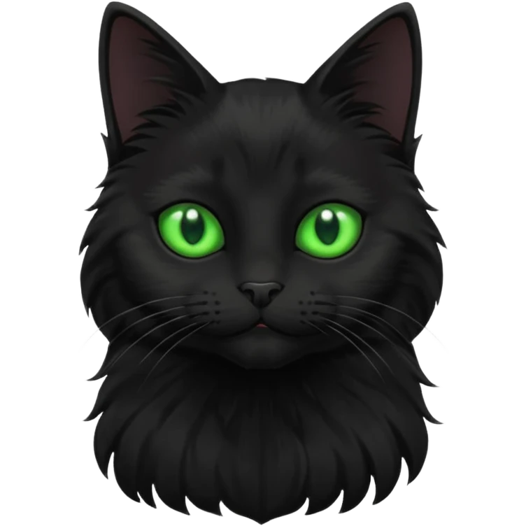 Tete de chat noir  emoji