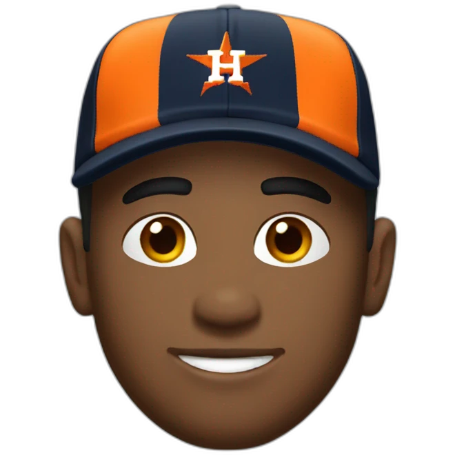 Guy with astros hat on emoji