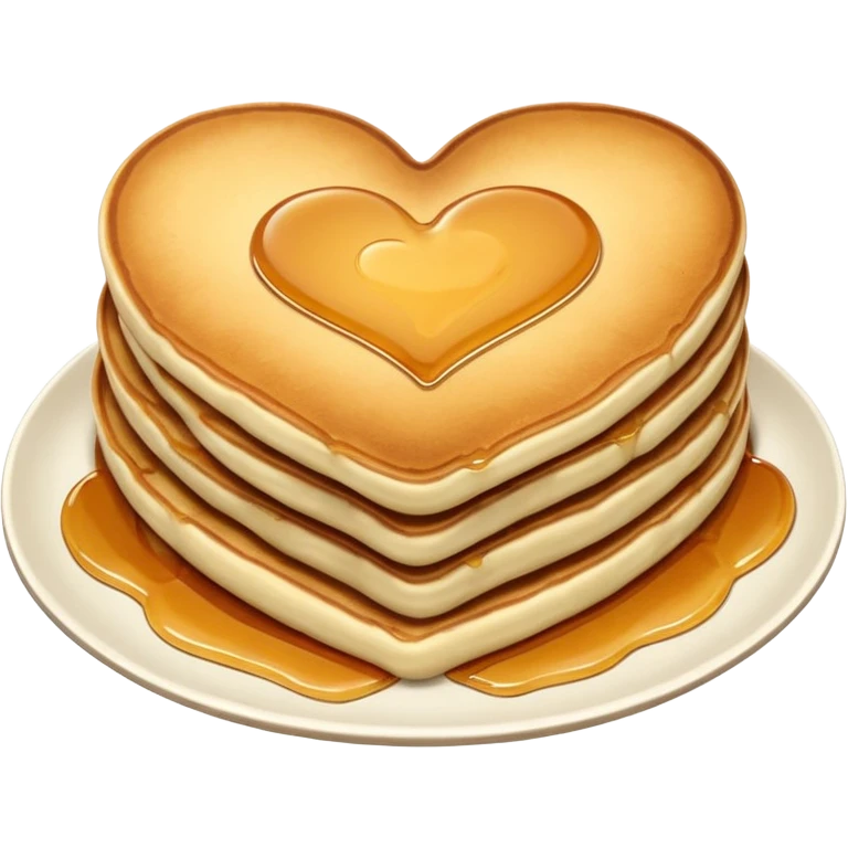 Heart shaped pancakes emoji