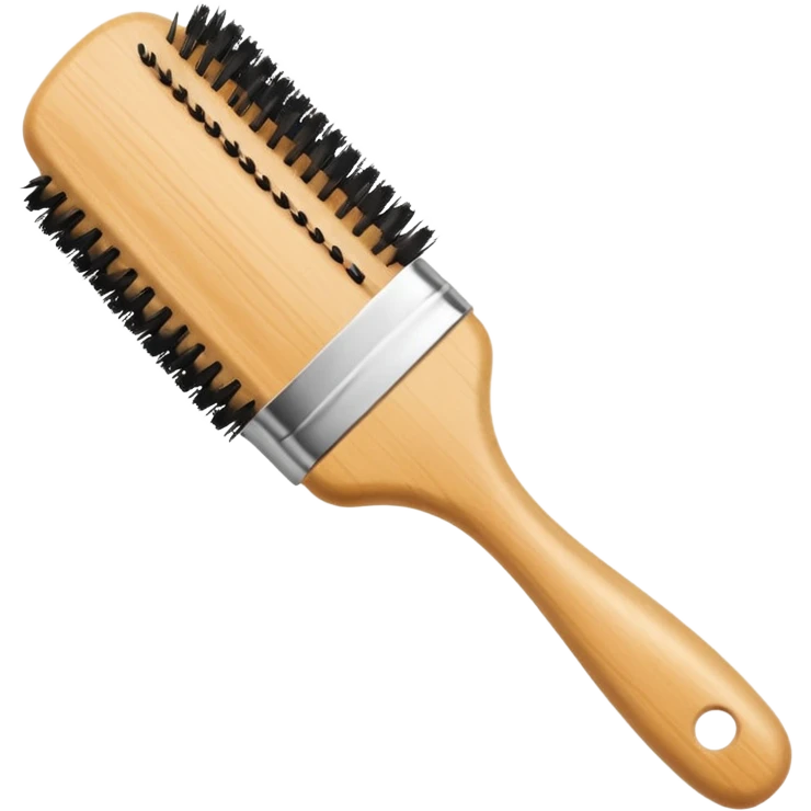 Cream hair brush emoji