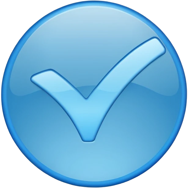 blue check mark emoji