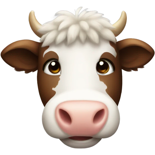 fluffy cow emoji