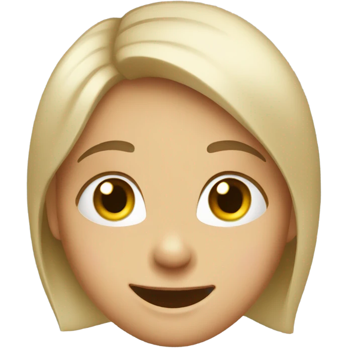 smiling girl in focus emoji