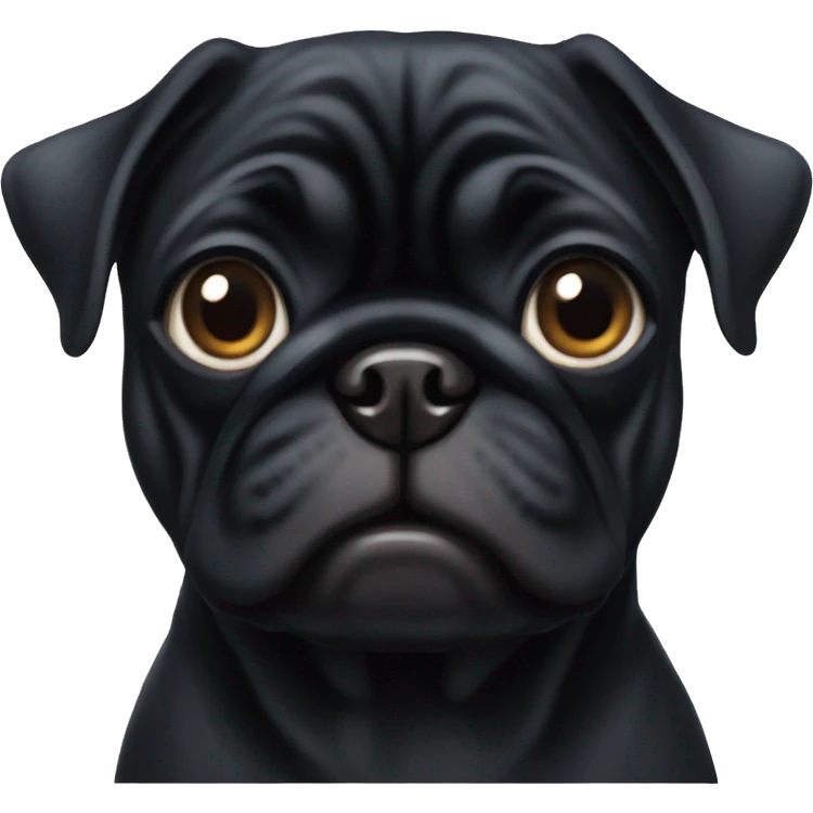 Black pug emoji