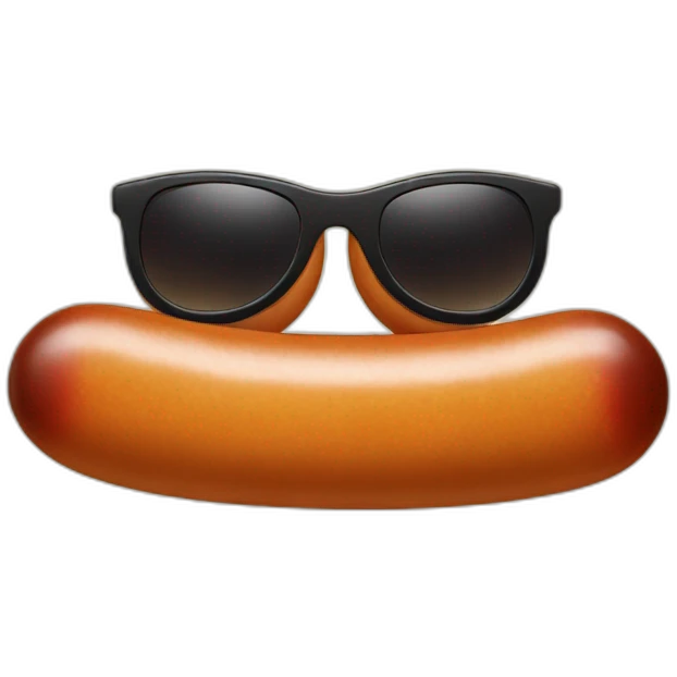 Sausage with sunglasses  emoji