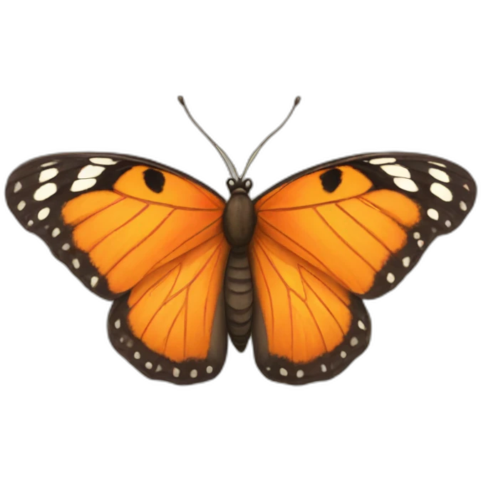 Orange butterfly emoji