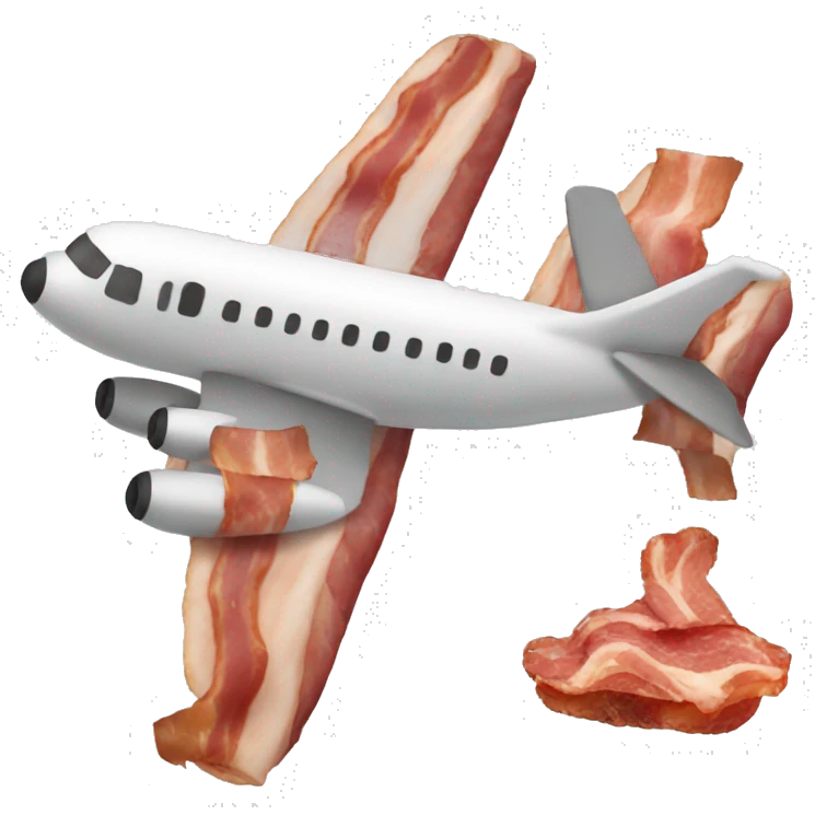 bacon plane emoji