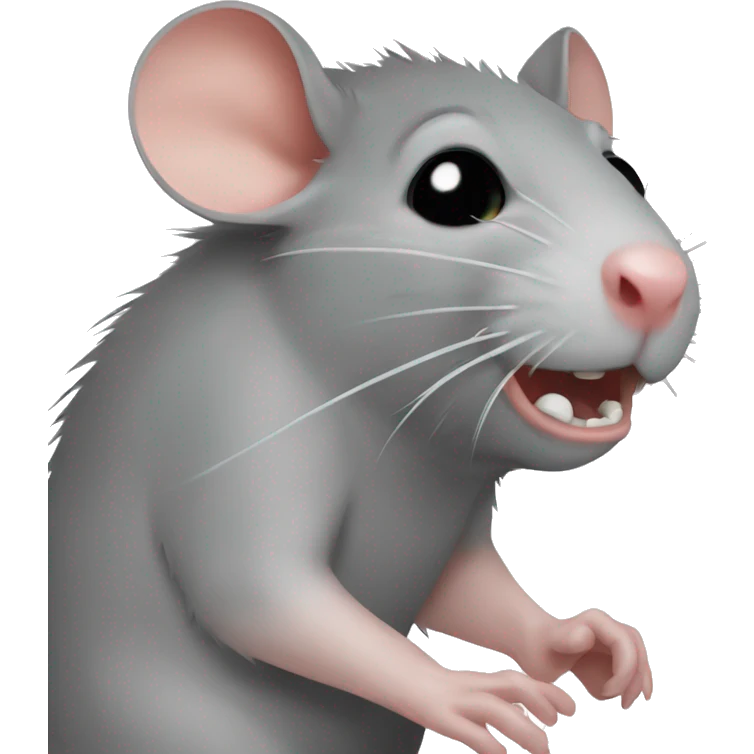 Rat with hurt foot crying emoji