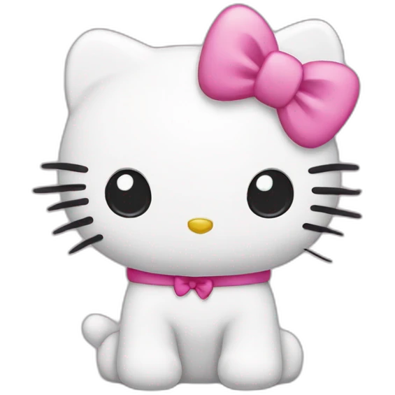 hello kitty with pink bow emoji