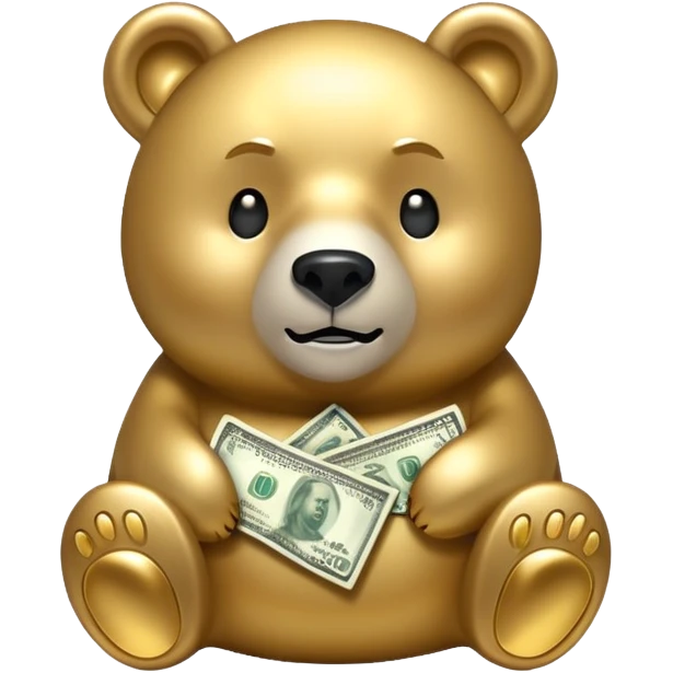 A bear currency emoji. It has to be a bear emoji but have the currency sign emoji
