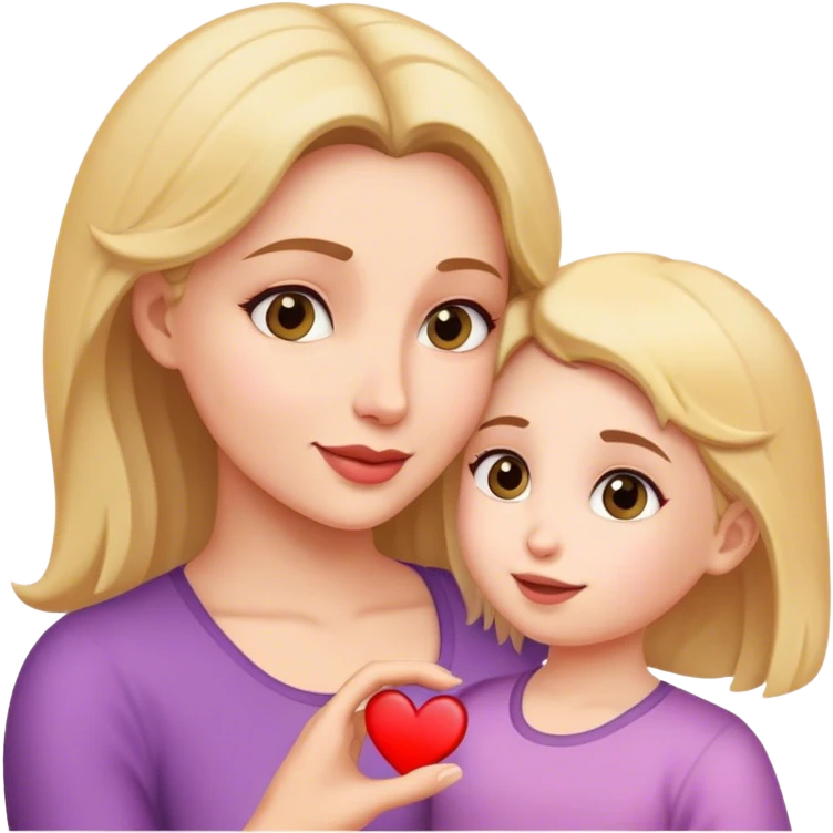 I love you sign from mom to daughter emoji