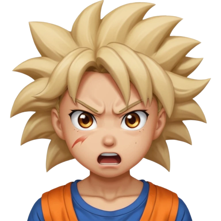 Girl 😡💢 Goku 😨😨 😰😱 emoji