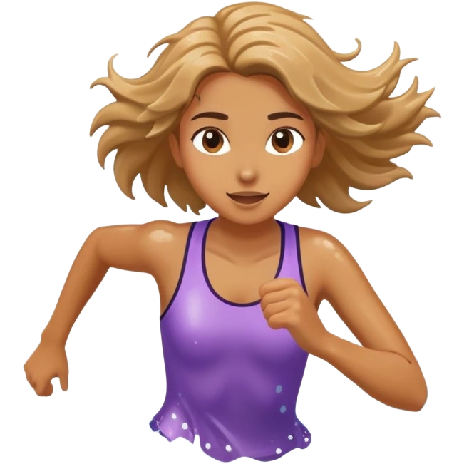 Girl running in water emoji