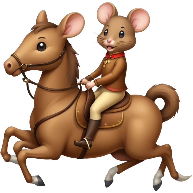 Mouse riding horse  emoji