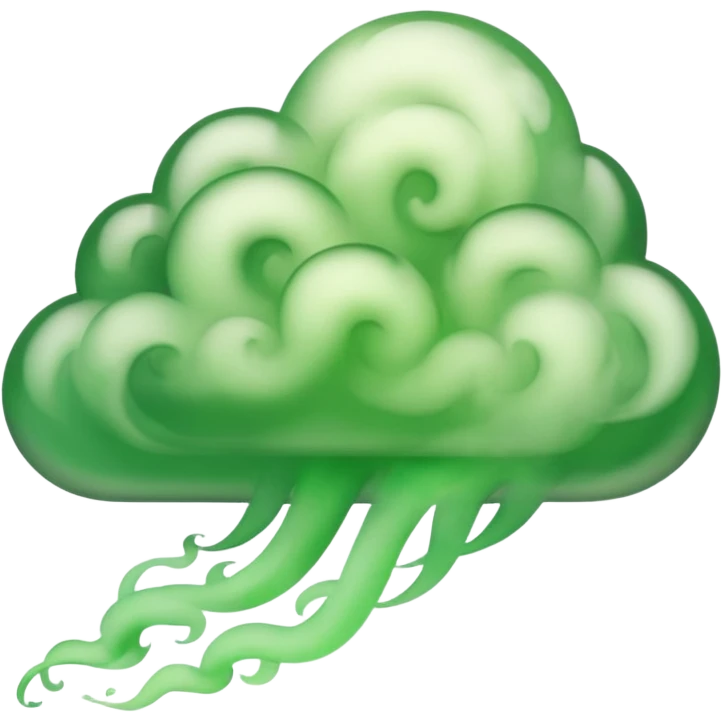 cloud of green smoke emoji