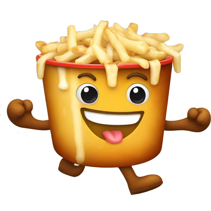 Poutine qui danse la salsa emoji