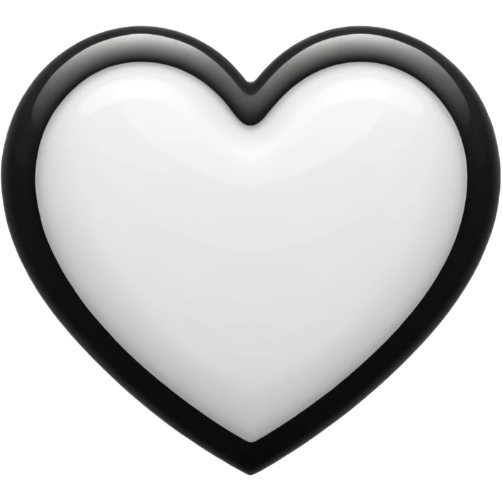 Heart Black and white emoji