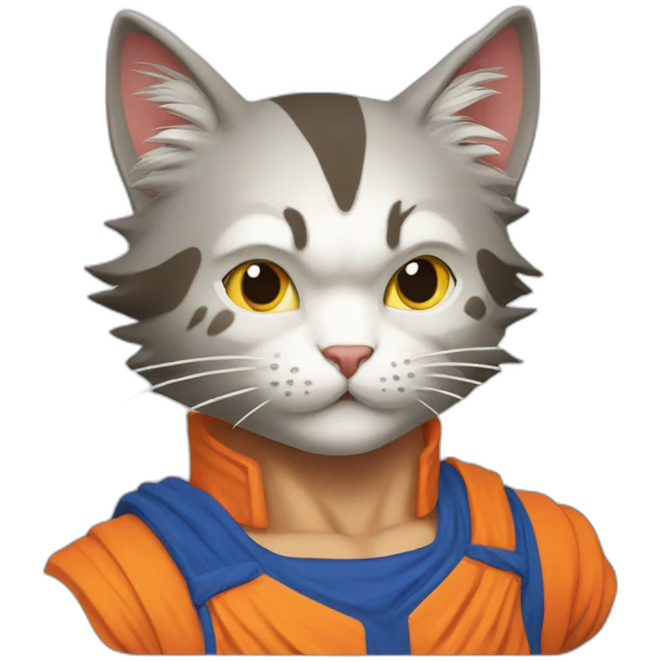 Cat is son goku emoji