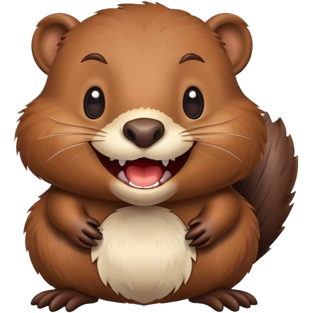 cute beaver with large teeth emoji