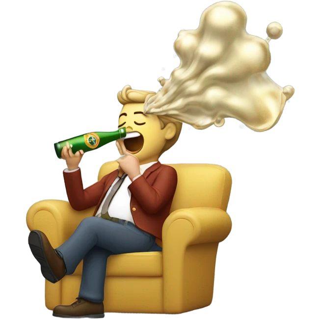 Drinking champagne from fire hose  emoji