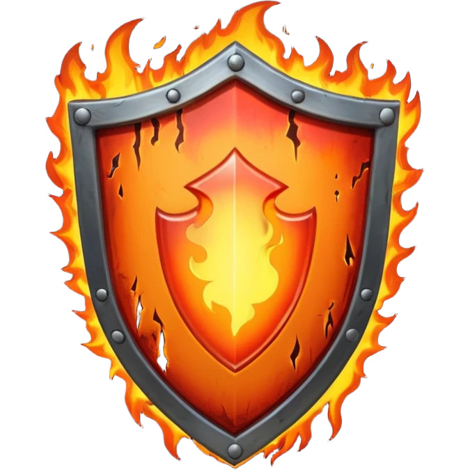 burning shield emoji