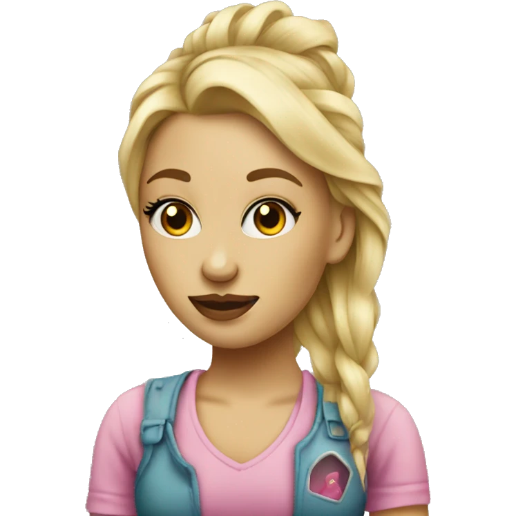Blonde tattoo artist girl emoji