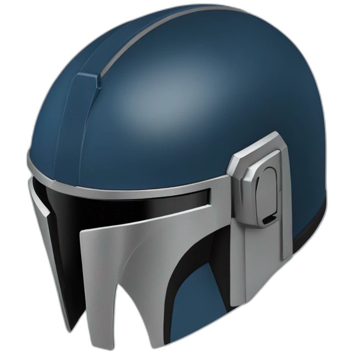 mandalorian helmet blue and black emoji