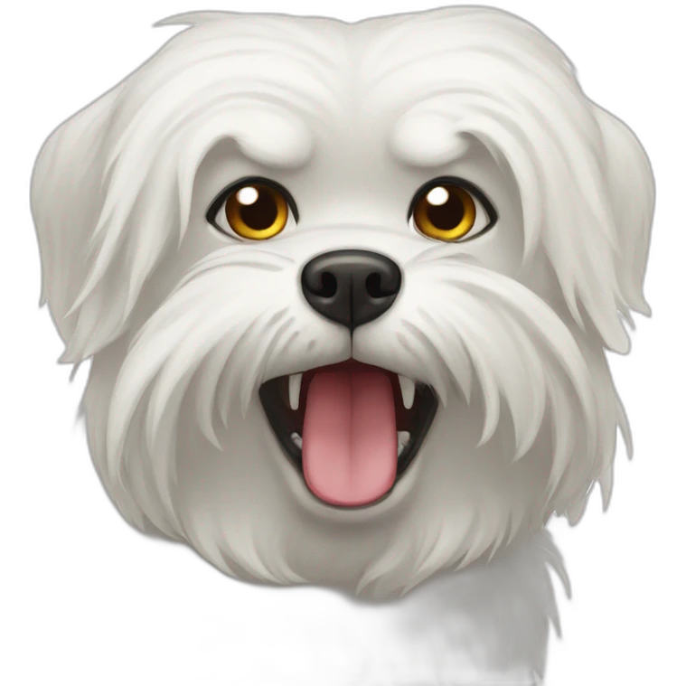 Angry roar maltese dog emoji