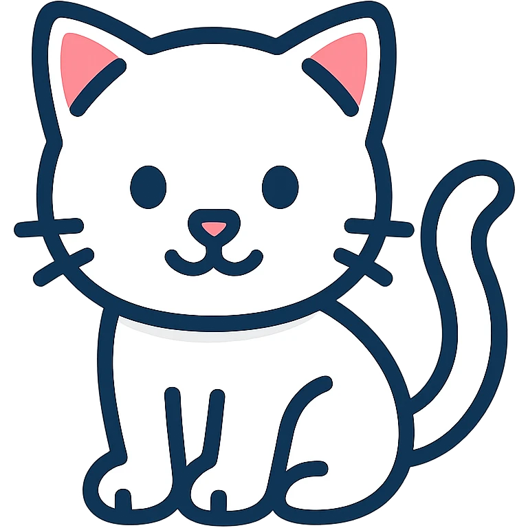 white kitten emoji